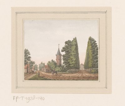 Veduta di Oostkapelle con Casa Rijnsburg in Zelanda da Anonymous