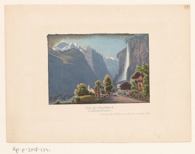 Veduta di Staubbach e della cascata di Staubbach da Anonymous