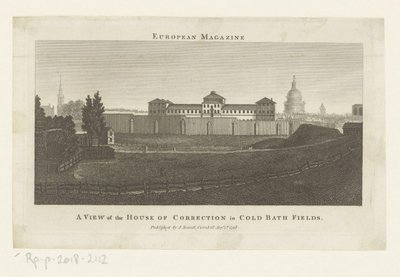 Veduta della prigione di Coldbath Fields, a Londra da Anonymous