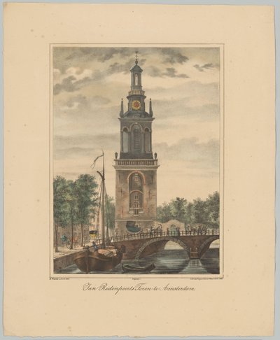Vista sulla Jan Roodenpoortstoren ad Amsterdam da Anonymous