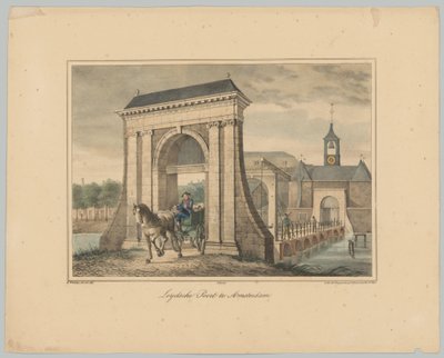 Veduta della Porta di Leida ad Amsterdam da Anonymous