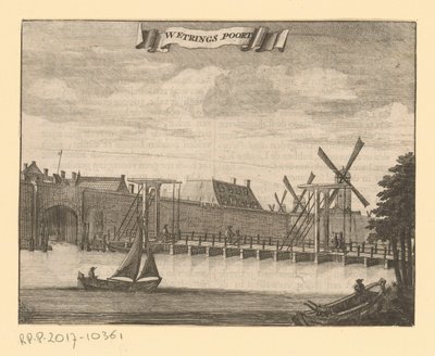 Veduta della Weteringpoort ad Amsterdam da Anonymous