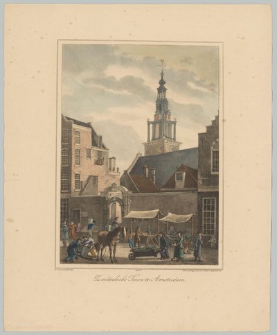 Veduta della torre della Zuiderkerk ad Amsterdam (serie: Vedute delle sei torri principali della città di Amsterdam, 2º quaderno) da Anonymous