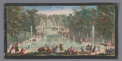 Vista sulle cascate del giardino del Château de Saint-Cloud Veue de la cascade de St. Cloud da Anonymous