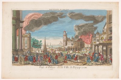 Veduta della presa e saccheggio di Bergen op Zoom da parte dei francesi nel 1747 da Anonymous