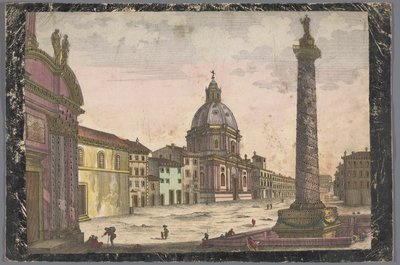 Veduta della chiesa di Santa Maria di Loreto e della Colonna di Traiano a Roma da Anonymous