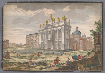 Veduta della chiesa di San Giovanni in Laterano a Roma da Anonymous