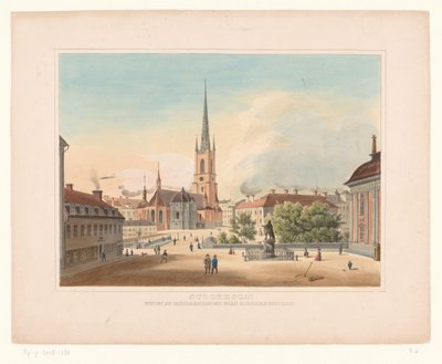 Veduta della chiesa di Riddarholmen, a Stoccolma da Anonymous