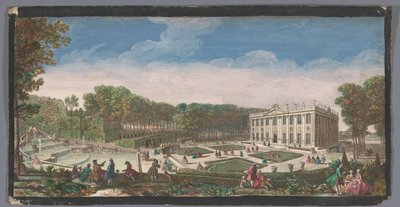 Vista del piccolo parterre del giardino del Château de Marly (Vue du Chateau de Marli du côté du petit parterre) da Anonymous