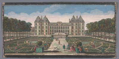 Vista sul giardino e sul Castello di Saint-Maur da Anonymous