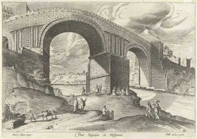 Veduta di un ponte della città di Segovia da Anonymous
