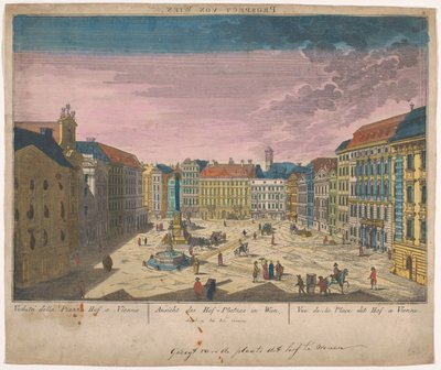 Vista su Platz Am Hof a Vienna Prospect von Wien (titolo sull