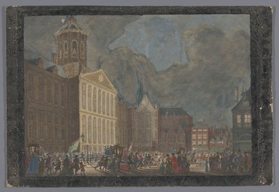 Veduta del Municipio di Amsterdam con l