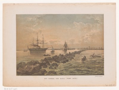 Veduta del Canale di Suez a Port Said da Anonymous