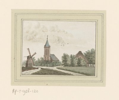 Veduta del villaggio di Hoogwoud da Anonymous