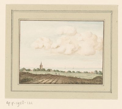 Veduta del villaggio di Huizen da Anonymous