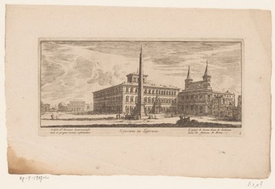 Vista della piazza sul retro di San Giovanni in Laterano, a Roma da Anonymous