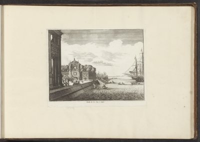 Vista dei giardini del palazzo sulla costa di Napoli da Anonymous