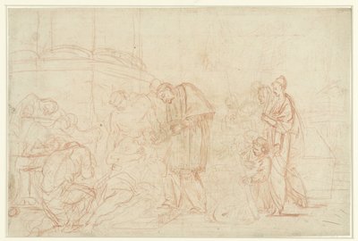 San Carlo Borromeo visita i malati di peste da Anonymous