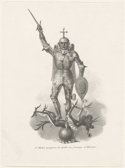 San Michele sconfigge il diavolo con il formaggio olandese, 1830 da Anonymous