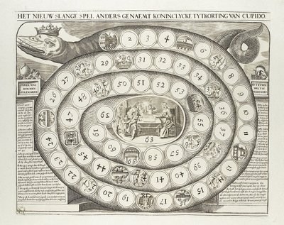 Il nuovo gioco del serpente altrimenti chiamato passatempo reale di Cupido da Anonymous