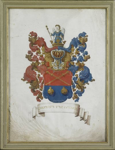 Lo stemma di Susanna van Collen (1692-1745), moglie di Jacob Feitama da Anonymous