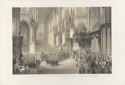 Incoronazione di S.M. Re Guglielmo III nella Nieuwe Kerk, ad Amsterdam, 13 maggio 1849 da Anonymous