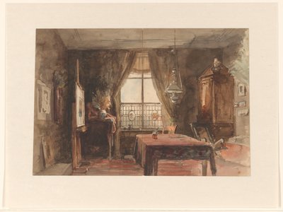 Interno di uno studio di pittura da Anonymous