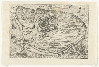 Mappa di Den Briel, 1572 da Anonymous