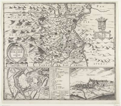 Mappa del principato di Orange, 1639 da Anonymous