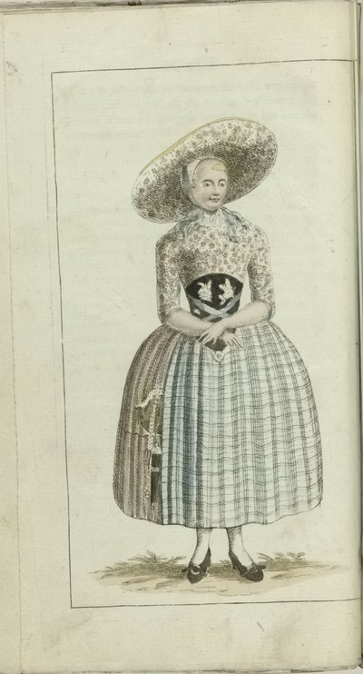 Gabinetto di moda e gusto 1791, pl. II: La contadina di Zuid-Beveland da Anonymous