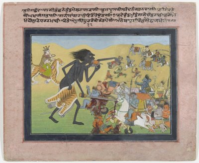 Kali combatte contro i demoni Chanda e Munda da Anonymous