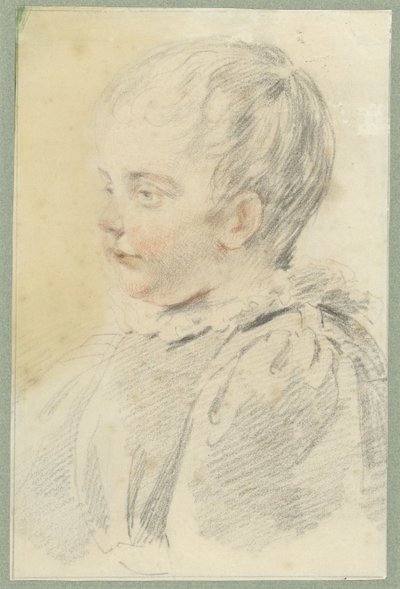 Ritratto di bambino in abito del XVII secolo, busto verso sinistra da Anonymous