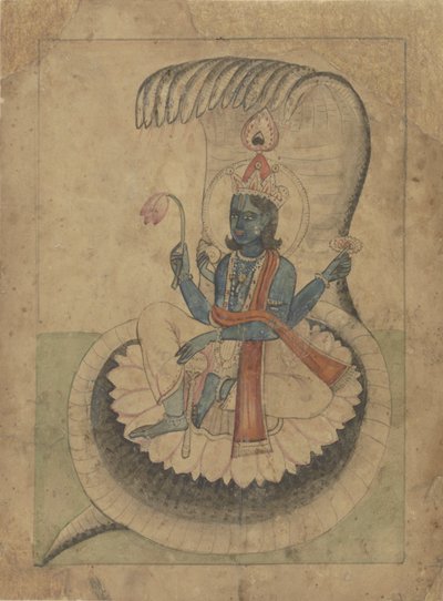 Krishna sul suo trono da Anonymous