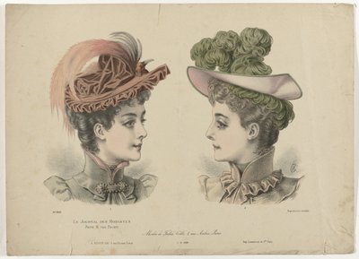 Le Journal des Modistes, 1-11-1892, No. 1916 : Modes de Julia Coll da Anonymous