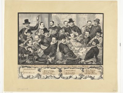 Pasto degli ufficiali della Handboogdoelen ad Amsterdam, 1586 da Anonymous