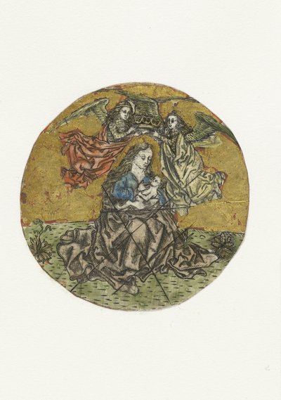 Madonna incoronata da due angeli da Anonymous