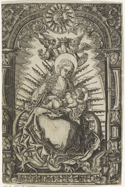 Maria con il Bambino Gesù sulla falce di luna da Anonymous