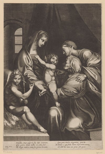 Maria con Bambino e Elisabetta, Caterina e Giovanni Battista da Anonymous