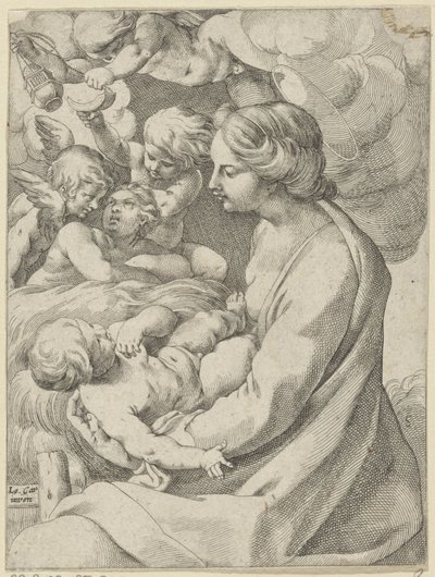 Maria con Bambino e angeli da Anonymous