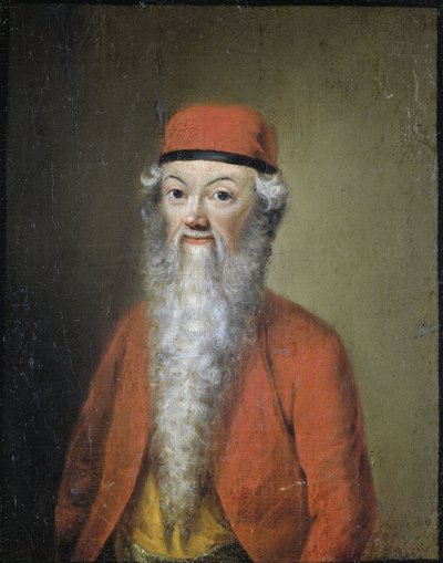 Ritratto naif o caricaturale di Jean-Etienne Liotard all