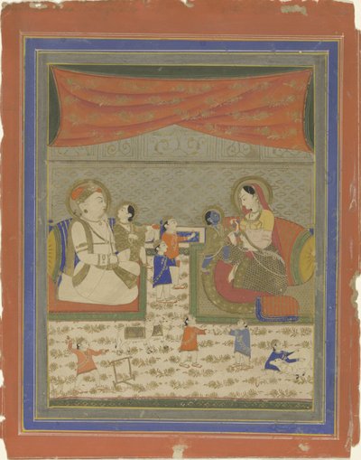 Nanda e Yasoda con Krishna e Balarama da Anonymous