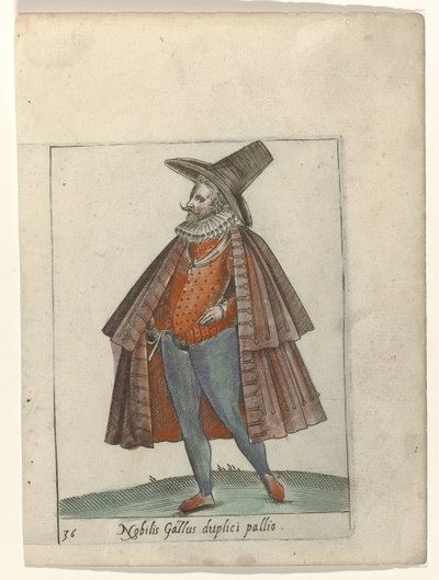 Nobilis Gallus duplici pallio (Diversarum nationum habitus) da Anonymous