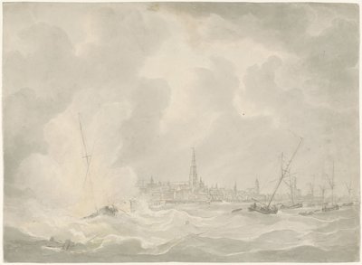 Esplosione della barca di Jan van Speijk, 1831 da Anonymous