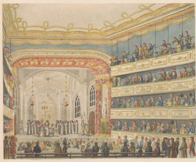 Rappresentazione di Gijsbrecht van Aemstel nel teatro di Amsterdam, ca. 1810-1813 da Anonymous