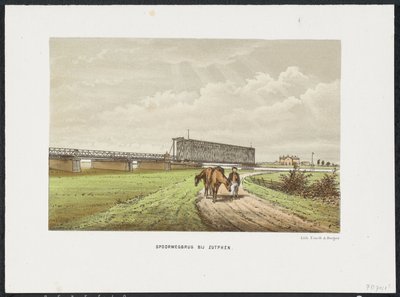 Vecchio ponte IJssel a Zutphen, 1865 da Anonymous