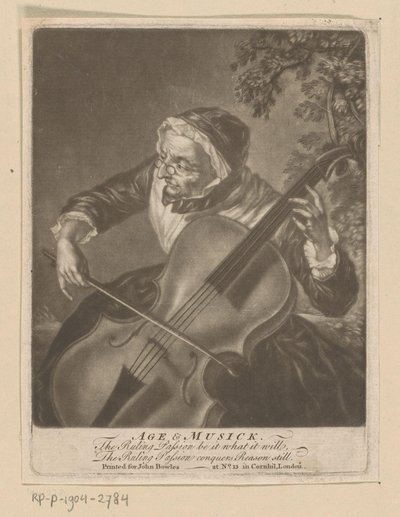 Vecchia donna suona il violoncello (Age & Musick) da Anonymous