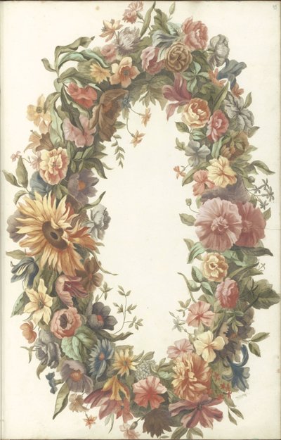 Ghirlanda di fiori ovale da Anonymous