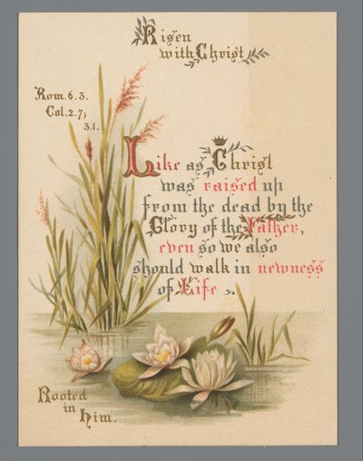 Cartolina di Pasqua per il 1883 da Anonymous