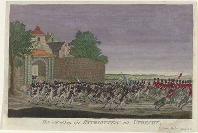 I patrioti lasciano Utrecht, 1787 da Anonymous